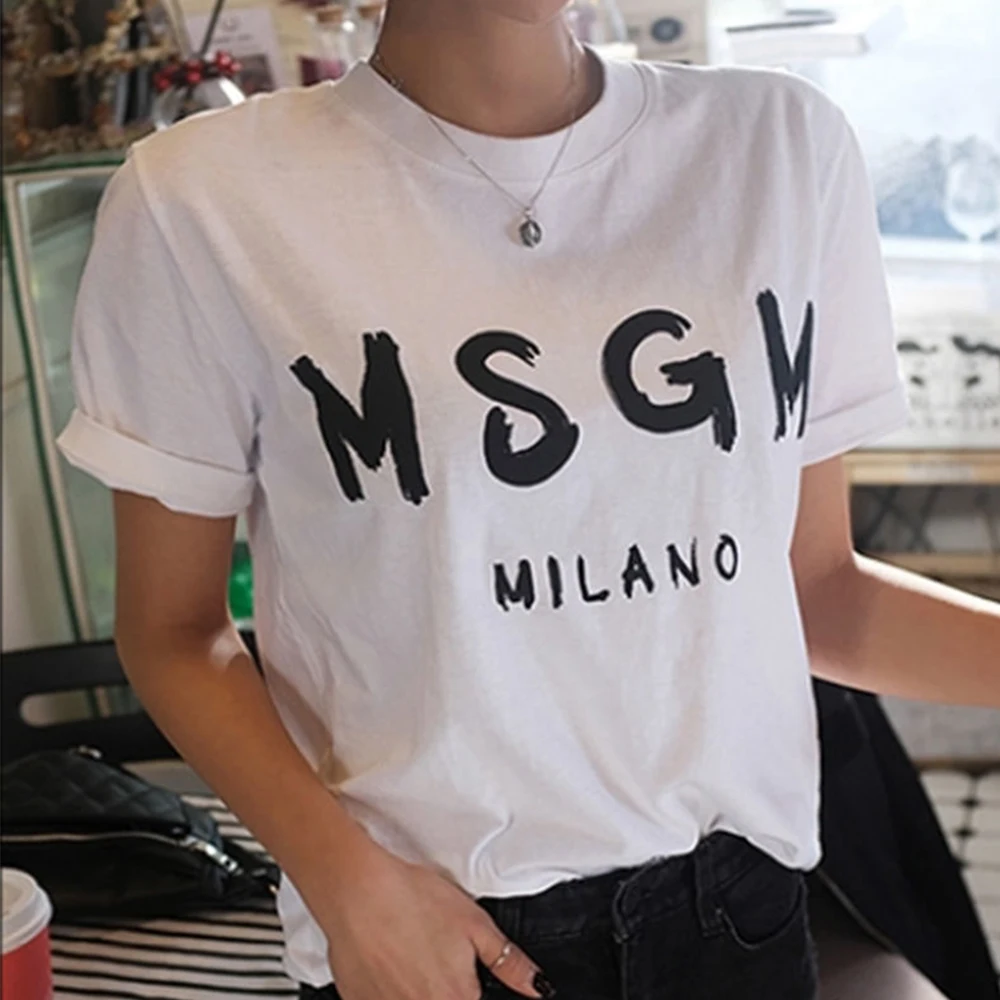 

2023 Summer T-Shirt Fashion Women Short Sleeve T Shirts For Men Letter Print Brand Cotton Tshirt Female Tee Top Clothes