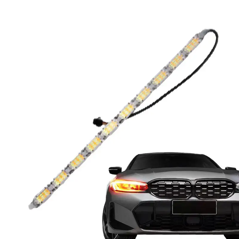 

Светодиодная лента для автомобиля, два цвета, 12 В, лампа для дневных ходовых огней