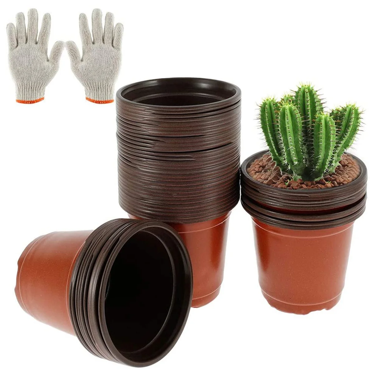 

Пластиковые горшки для выращивания цветов и семян, многоразовые контейнеры для растений и суккулентов