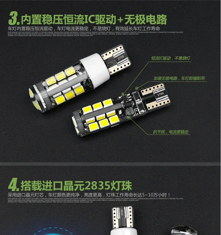 Ширина света светодиода ДЛЯ Toyota Land Cruiser FJ T10 5000K Профиль передней лампы