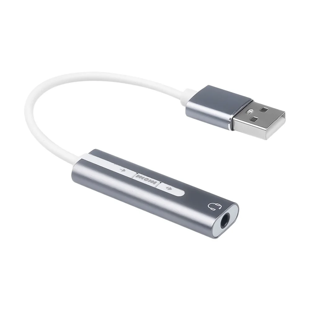 

Type C USB External Sound Card USB C to 3.5mm Jack Audio Microphone Headphone Adapter for Macbook PC Laptop Sound Card