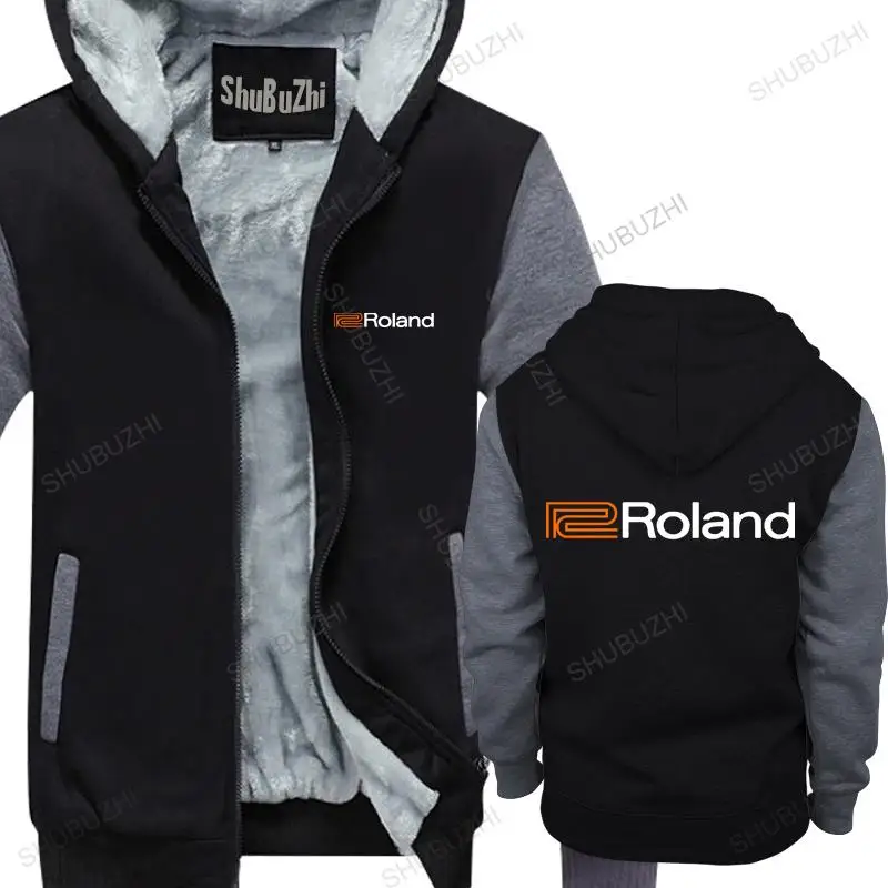 

homme cotton hoodies zipper Roland Piano Organs brand winter hoodie warm jacket