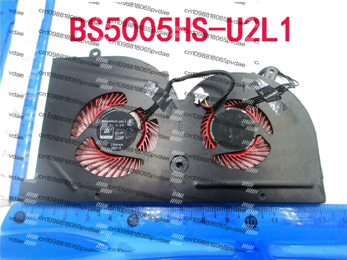 Фото Новый вентилятор охлаждения для MSI GS63VR GS63 GS73 GS73VR MS-17B1 Stealth Pro A-POWER CPU BS5005HS-U2F1 GPU BS5005HS-U2L1, красный. №2