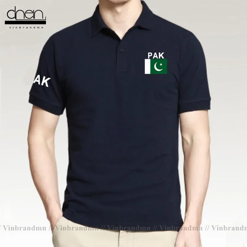 The Pride of Pakistan shirts Pakistani National Flag Design Summer Slim Fit Short Sleeve polo new fashion mens Polo Shirt
