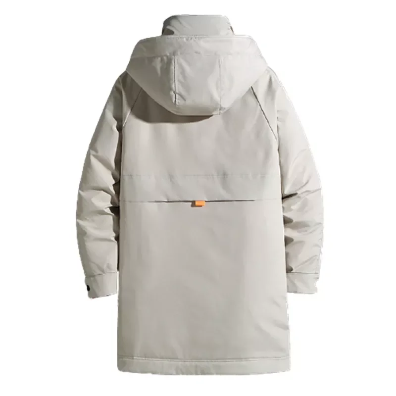 New2022 Jacket Men White Duck Down Hooded Warm Down Coats Mens Fashion Long Slim Fit Black Winter Jacket Men Casual Clothing