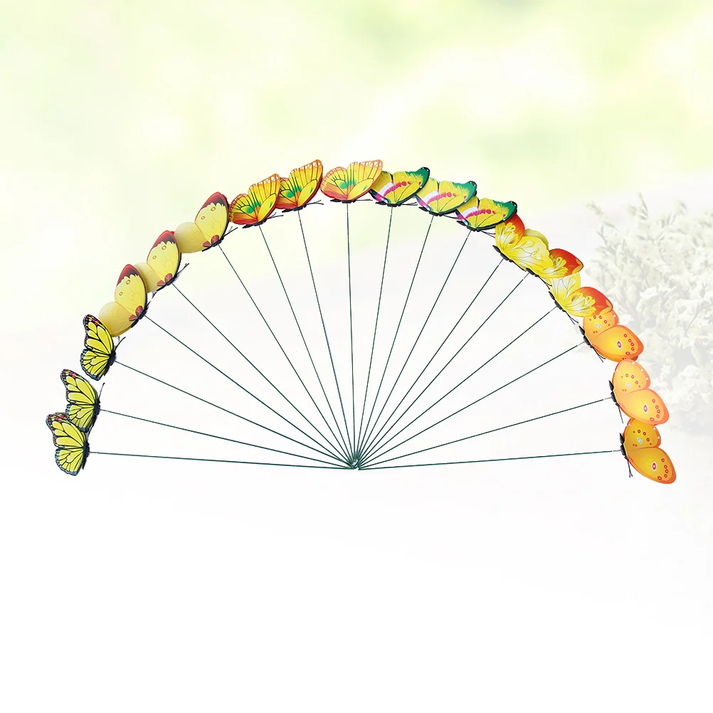 24 шт. имитация бабочки декоративные палочки для растений окантовка газона