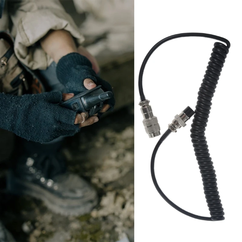 

8 Pin Mic Extension Cable Two Way Radio Mic Round 8-pin Male to Female Connector for kenwood Transceiver and Microphone H8WD