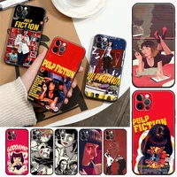 pulp fiction movie posters phone case for apple iphone 13 pro 12 11 8 7 se xr xs max 5 5s 6 6s pro plus soft silicone case funda