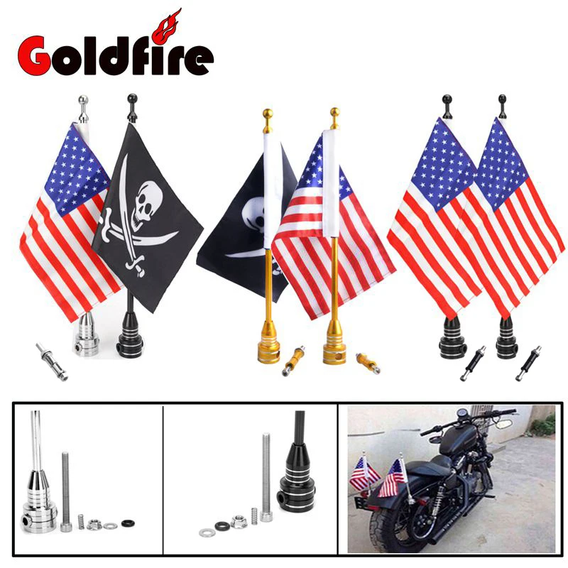 

Задняя багажная стойка для мотоцикла с ЧПУ, боковое Крепление, флаг, американский флаг США для Harley Bikes Bobber chopcustom