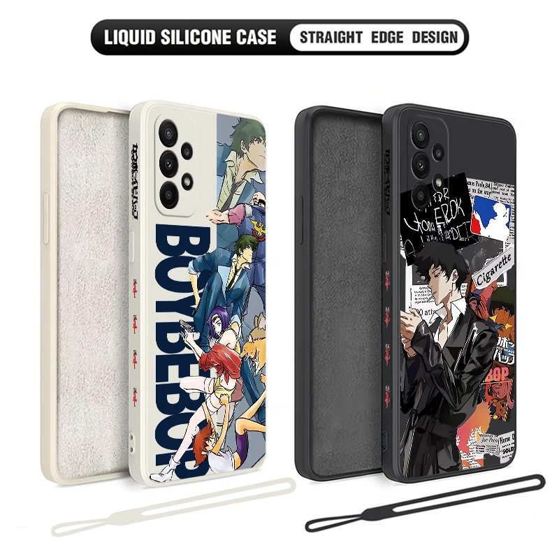 Чехол для телефона Anime Cowboy Bebop OPPO A54 A74 A57 A96 A76 A36 A95 A12 A15 A15S A16 A16K A9 A5 2020 4G 5G с ремешком
