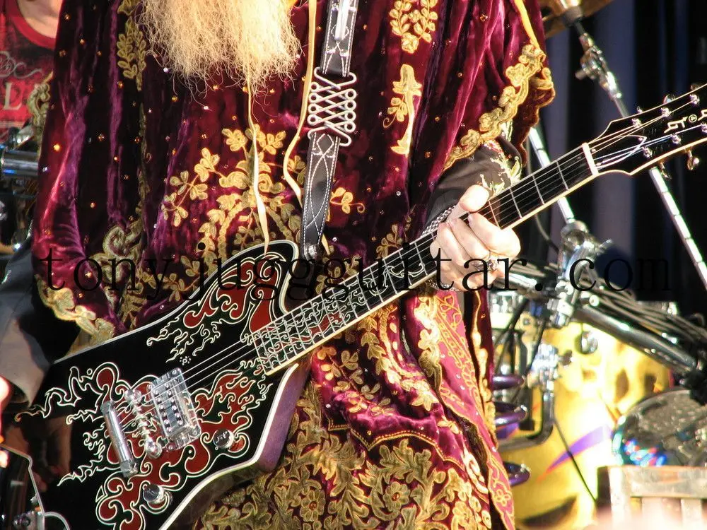 

6199 Billy Bo Jupiter BillyGib Black Thunderbird Electric Guitar Striplined Top, Round Input Jacks, Single Pickup, Gold Hardware