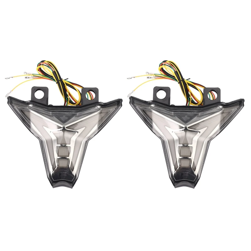 

2X Motorcycle LED Rear Lights Rear Brake Light Steering Signal Assembly For CQS Kawasaki 2014-2016 Z1000/2016 Zx10r