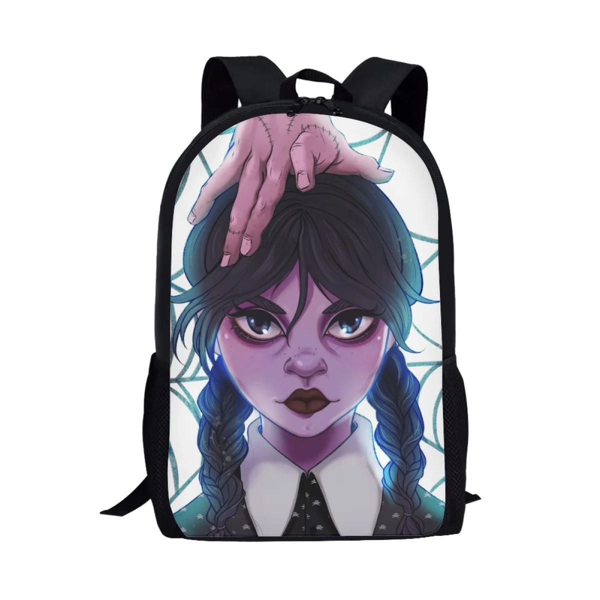 Wednesday Addams Printing School Bags For Youth Girls 17 Inch Stylish Anime Backpacks Children Students Supplies  Book Bag Gift