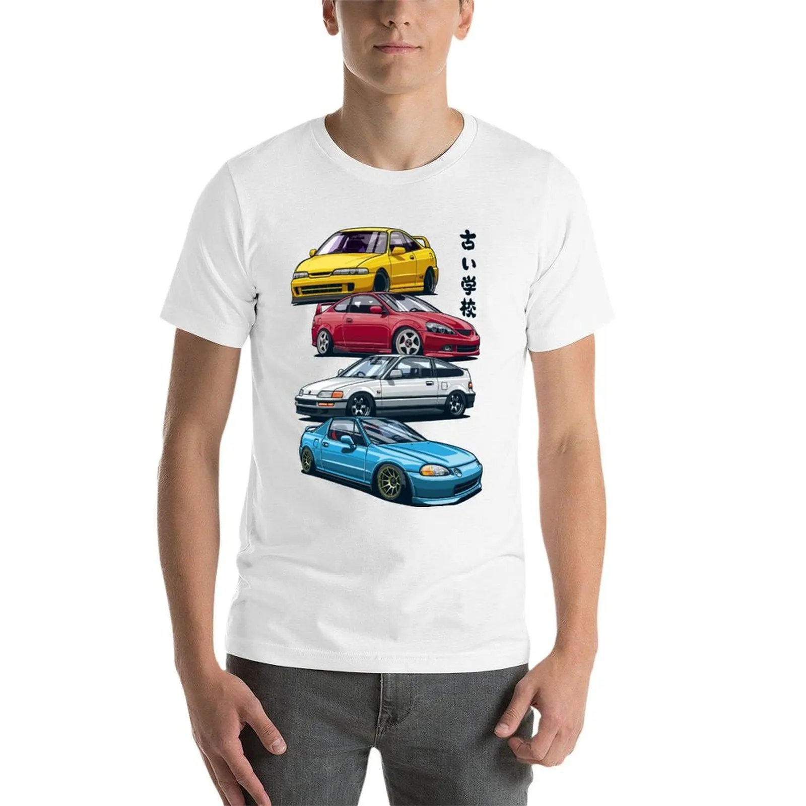 Фото JDM Микс. Футболка Civic, CRX, Integra, спортивная повседневная хлопковая футболка с короткими рукавами №3