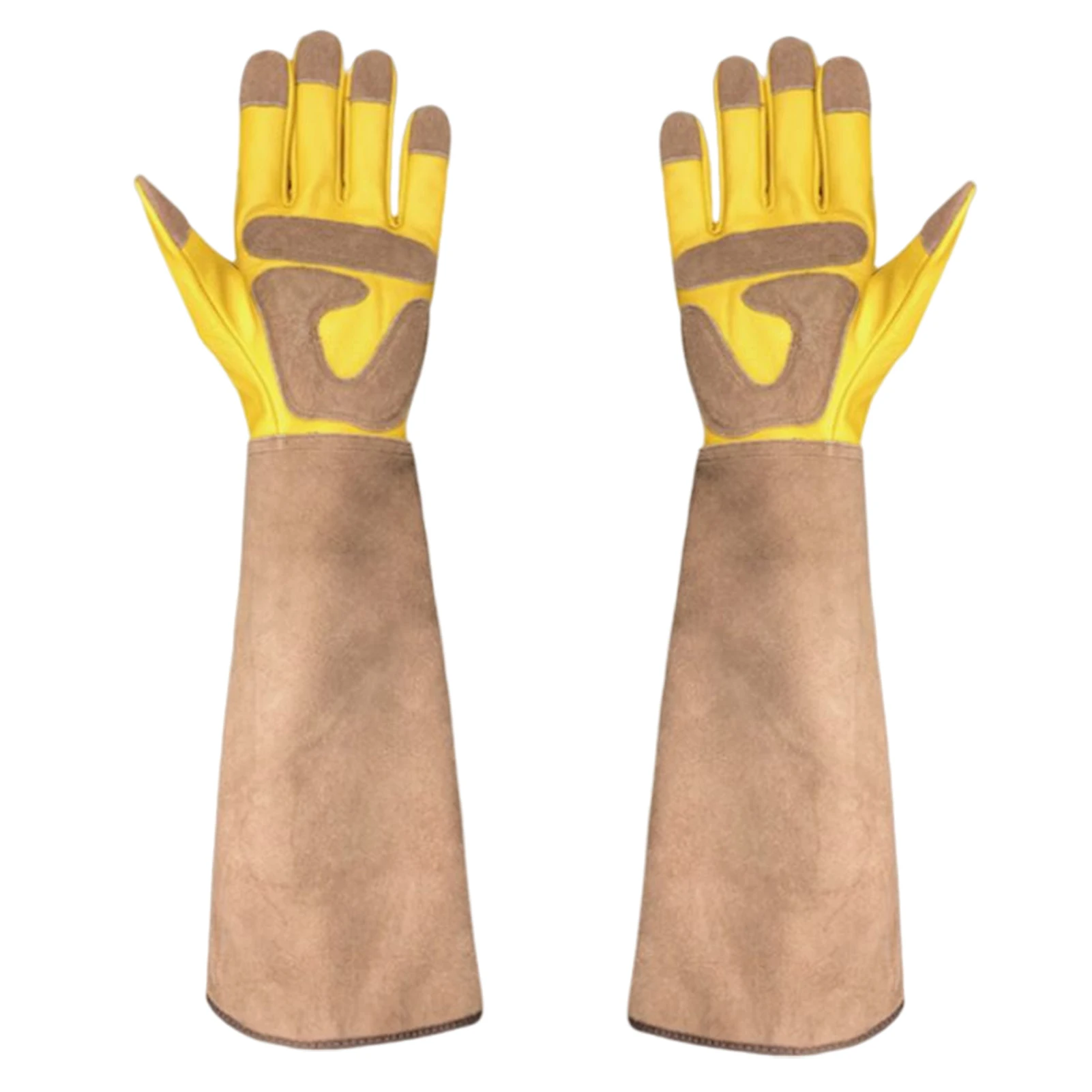 

Durable Heavy Duty Artificial Cowhide Rose Pruning Soft Long Sleeves Mechanic Cactus Shock Absorption Garden Gloves Thorn Proof