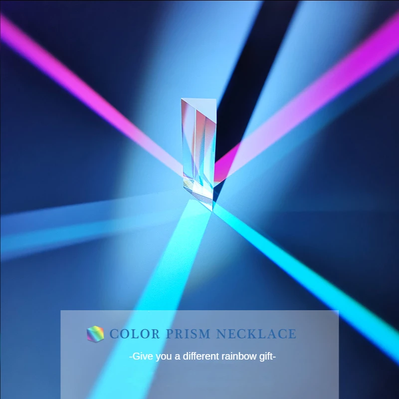 1pcs  Optical Glass Right Angle Reflecting Triangular Prism For Teaching Light Spectrum Rainbow prism