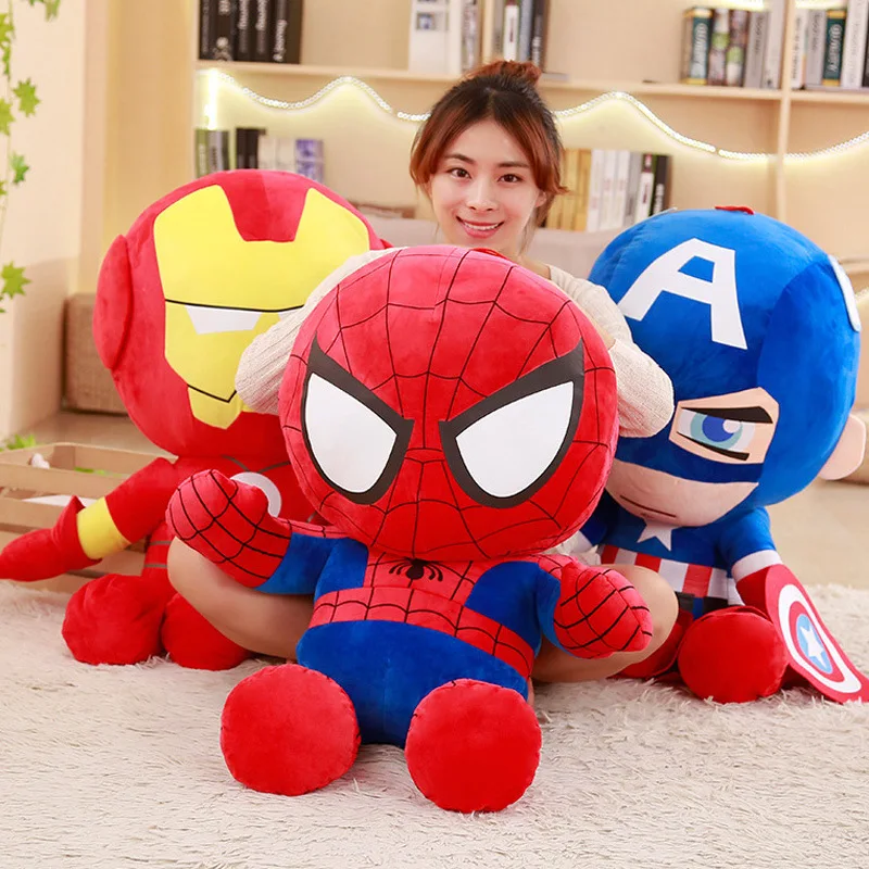 

27/40cm Marvel Avengers Soft Stuffed Captain America Iron Man Spiderman Plush Toys Movie Dolls Christmas Gifts for Boys Kids