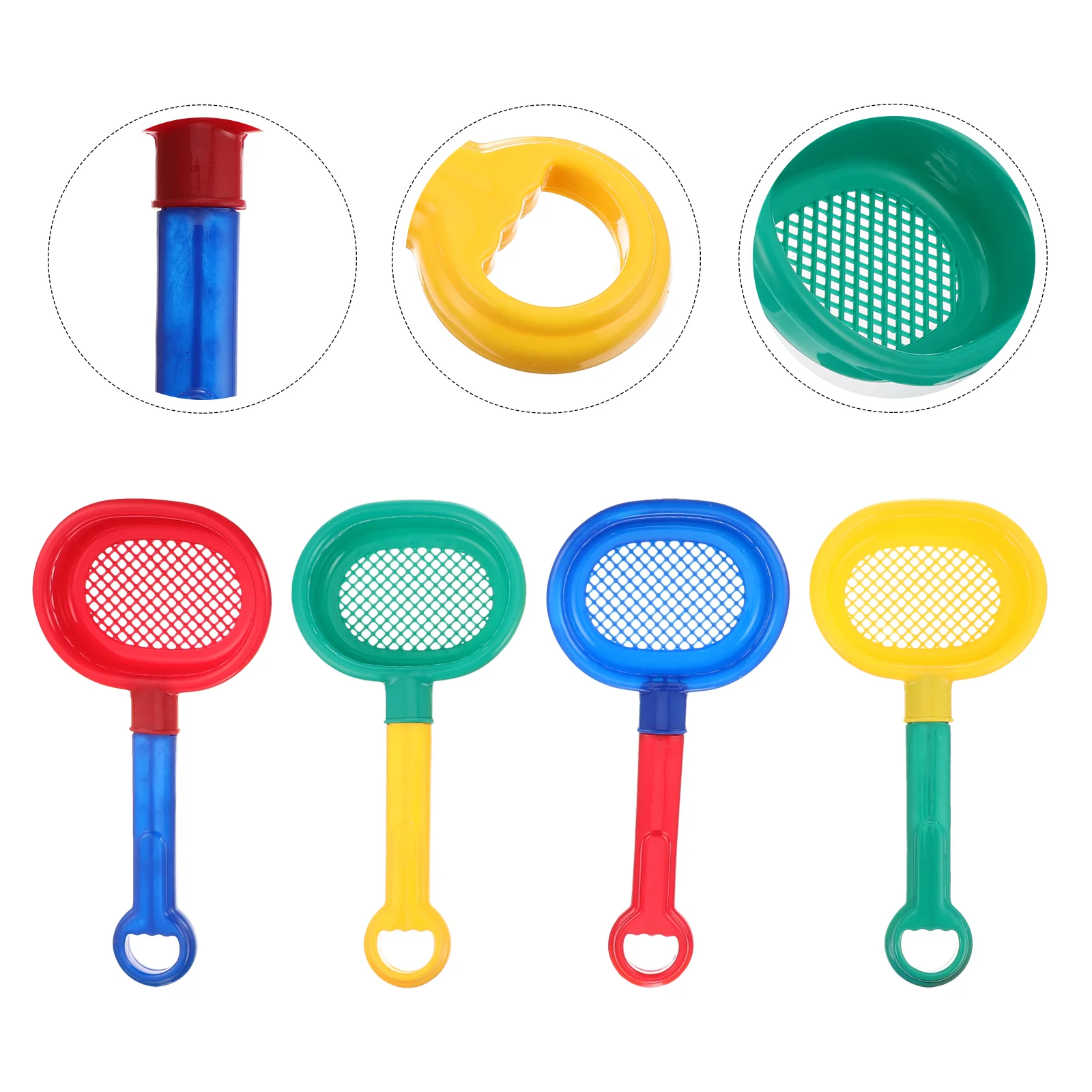 

Sand Sifter Sieves Shovels Toys Toys Beach Gear Gardening Digging Finding Discovery Gift Set Party Bundle for Kids 8pcs