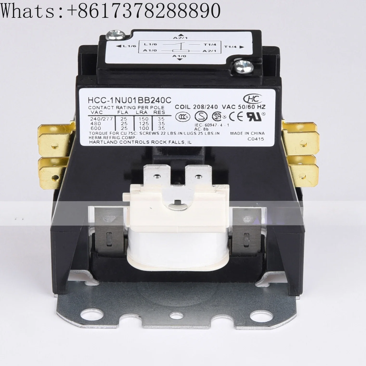 Однофазный HCC-1NU01BB240C высококачественный контактор переменного тока 208 В/240 в 25 А