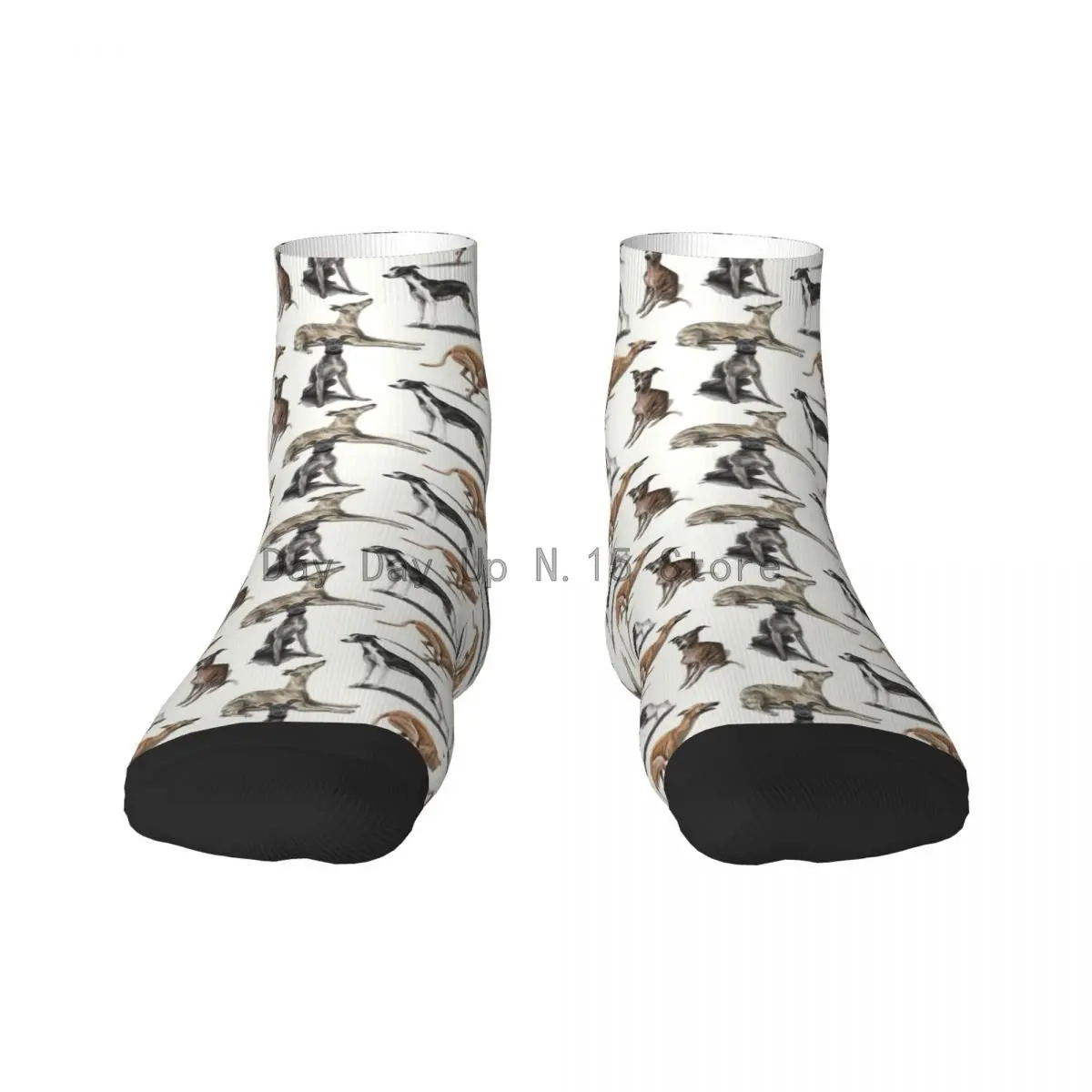 

Fashion Printed The Whippet Socks for Women Men Stretchy Summer Autumn Winter Greyhound Sighthound Dog Crew Socks