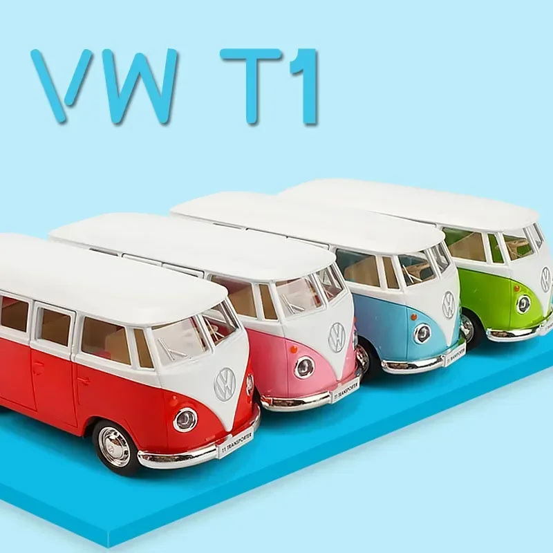 1:36 VOLKSWAGEN T1 Высокая имитация литья под давлением автомобиля из металлического