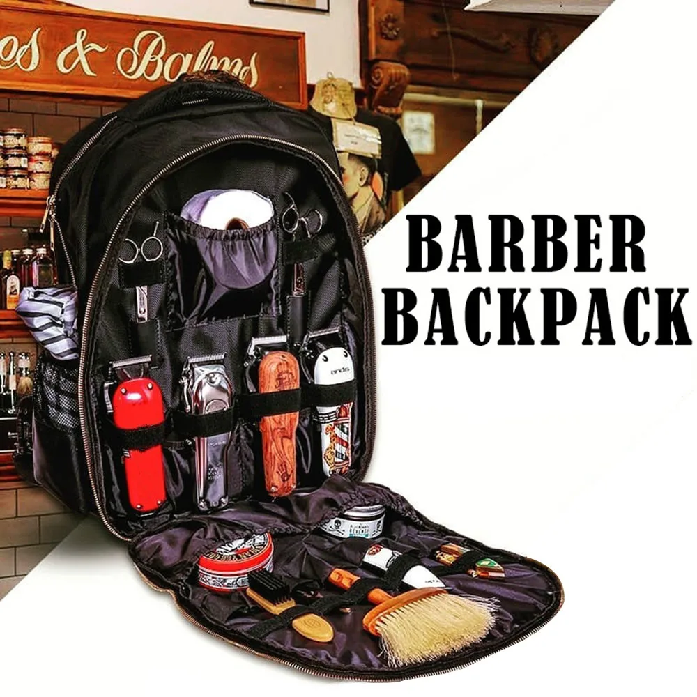 Hairdressing Tools Backpack Hair Clipper Scissors Comb Hair Dryer Supplies Multifunction Barber Storage Bag Hairdresser Backpack