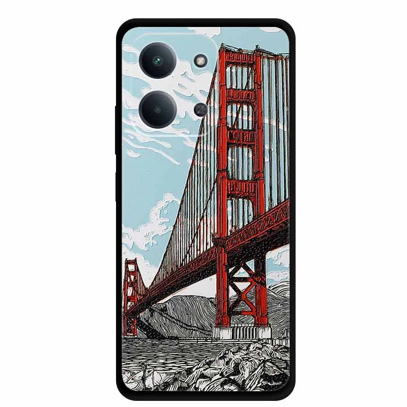 Фото Чехол с 3D-рельефом для Xiaomi Redmi 15C 4G 5G 6.9'' (европейская версия), силиконовый, мягкий, с цветочным принтом, защитный чехол-накладка. №4