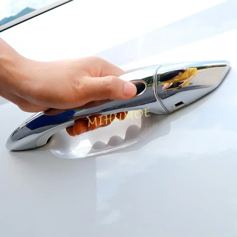 

Хромированная накладка на дверную ручку автомобиля с левым рулем, защитная накладка для Hyundai Tucson 2021 2022, 2023, без ключа