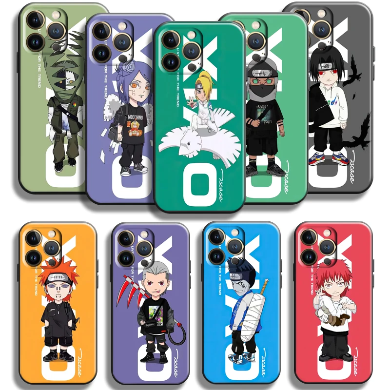 

Naruto Fashion Akatsuki For Apple iPhone 13 12 11 Pro Max Mini X XR XS Max SE 5 5s 6 6S 7 8 Plus Phone Case Coque