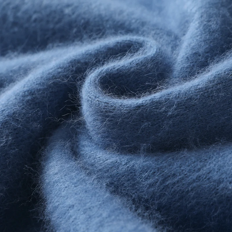 Осень и зима новый мужской 100% чистый норковый бархат трикотажная рубашка с