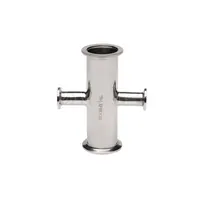 KF-10/16/25/40/50 Vacuum Tri Clamp Reducer Cross 4 Ways SUS304 Stainless Sanitary Pipe Fitting Beer Brewing Diary Product