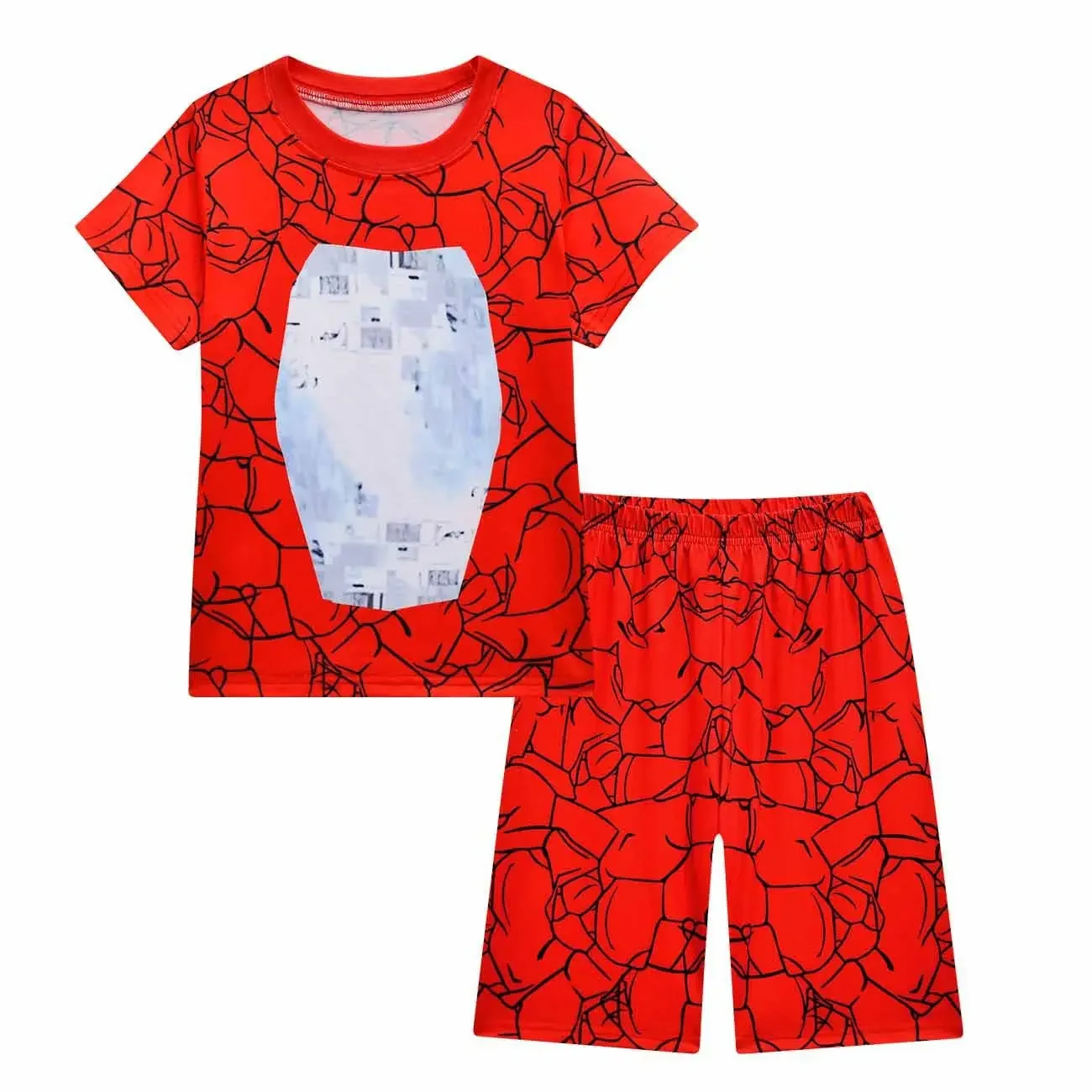 Детская футболка с короткими рукавами и для мальчиков девочек комплект одежды