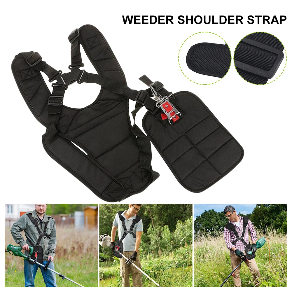 Trimmer Shoulder Strap Padded Double Shoulder Harness Adjustable Waistband Y-Shaped Brush Cutter Strimmer Harness Garden Tool images - 6
