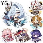 Аниме брелок Genshin Impact Atataki Прокат Tohma Zhongli косплей брелок для ключей Женские аксессуары милая сумка подвеска брелок подарки Лидер продаж