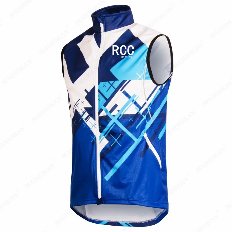 

RCC 2022 Men Pro Team Cycling Vest Windstopper Windproof Bicycle Vest Sleeveless Lightweight Breathable Bicycle Jersey Ciclismo
