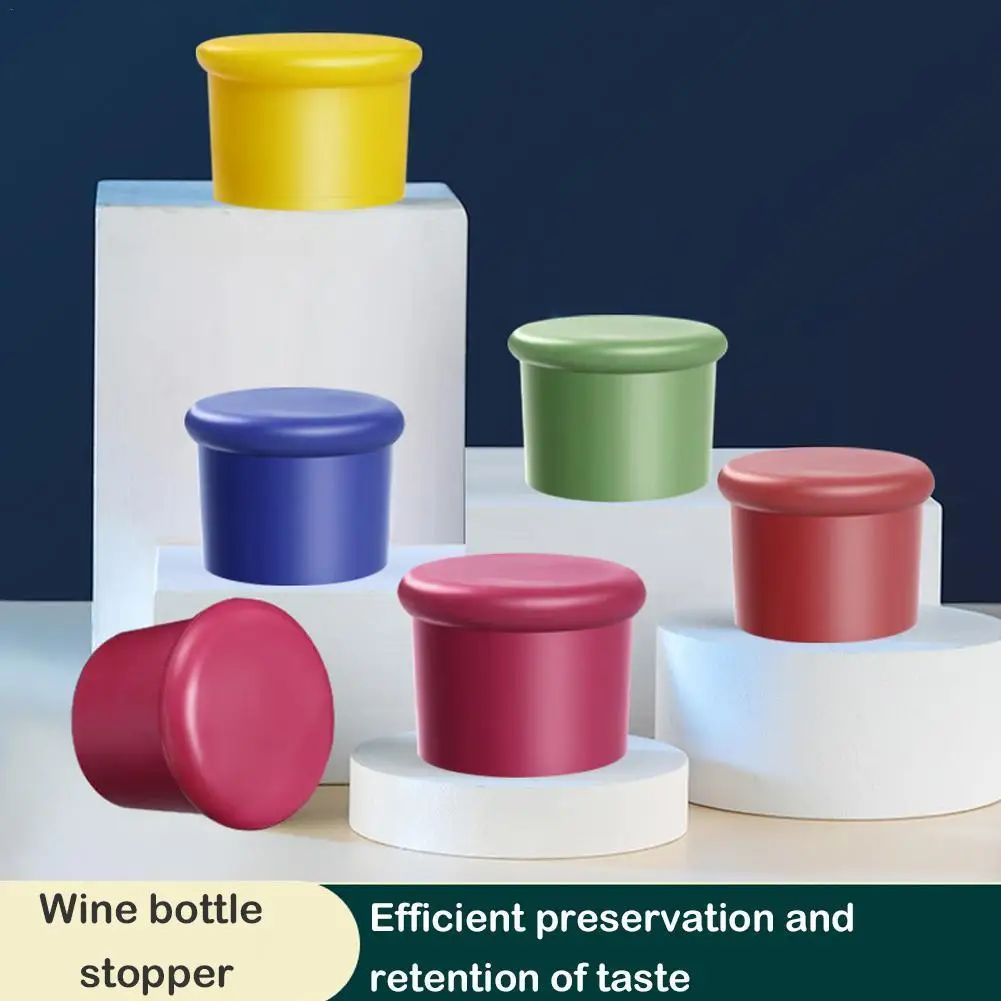 

New Food Grade Durable Flexible Silicone Leak Free Stopper Bottle Sealers Bar Beverage Bottle Champagne Tools Wine Closures D6a1