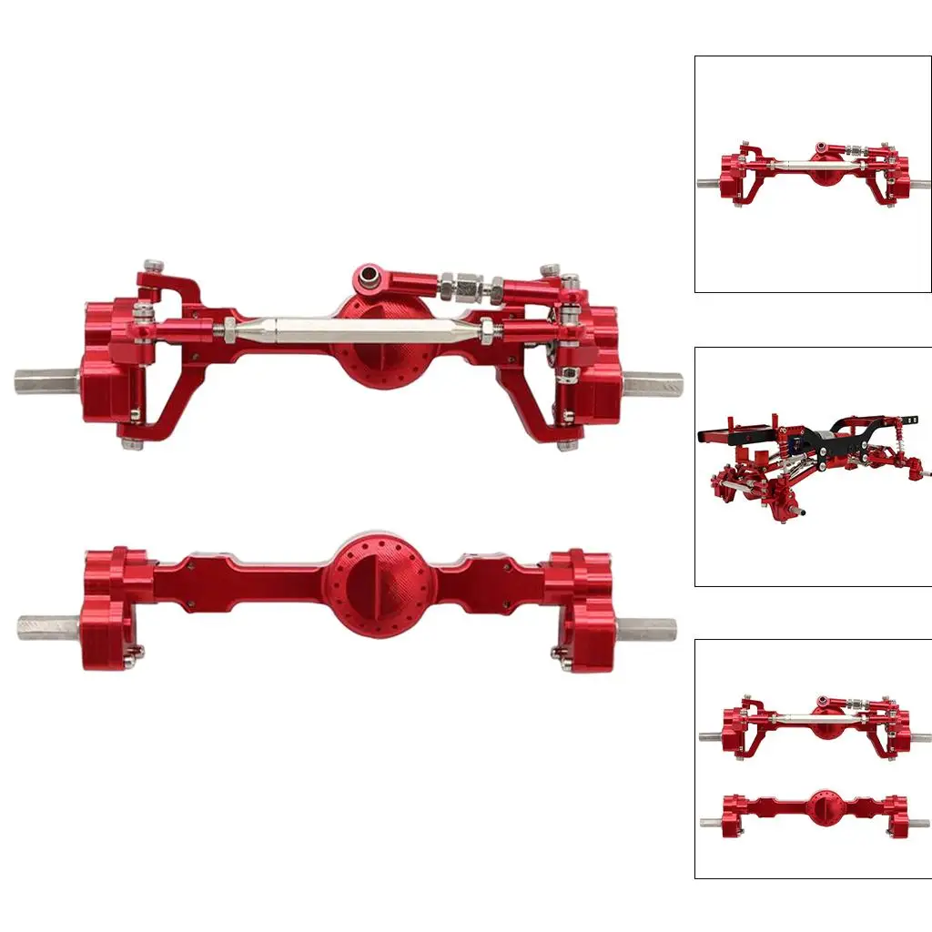 

Metal Front Rear Axle Kits Fit for D90 MN40 MN91 MN99S 1/12 Scale RC Crawler Buggy Monster Car Upgrade Parts Accessory Red