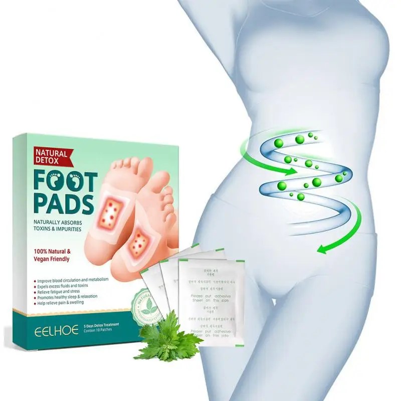 

Detox Foot Patches Detoxify Toxins Foot Pads Deep Cleansing Adhesive Feet Care Patch Stress Relief Improve Sleep Foot Care 10PCS