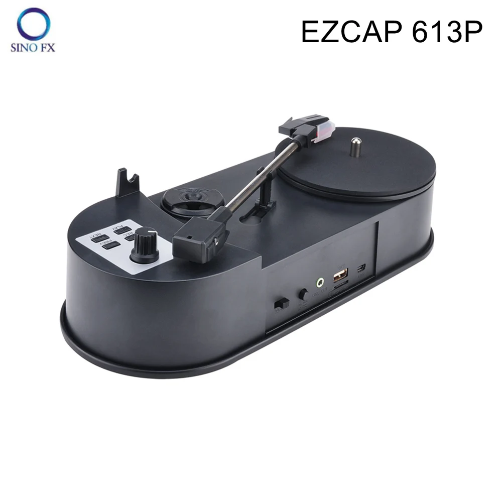 Ezcap 613P 33/45 RPM Turntable Convert Vinyl Record to MP3 Converter Save Music to USB Flash Drive / SD Card With Speaker