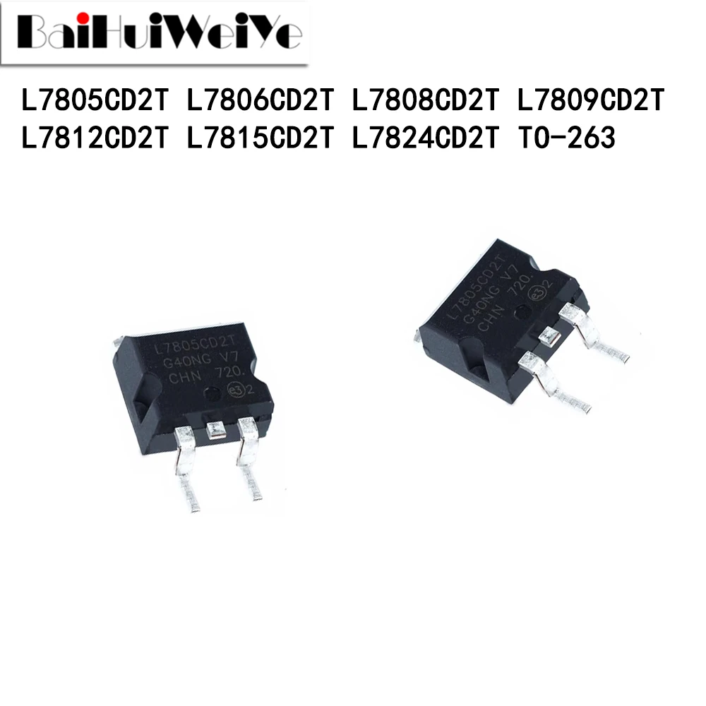 10 шт., L7805CD2T L7806CD2T L7808CD2T L7809CD2T L7812CD2T L7815CD2T L7824CD2T TO-263 L7805C2T L7806C2T L7809C2T L7812C2T L7815C2T