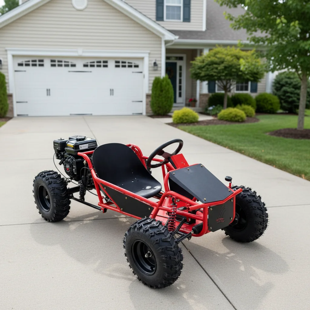 Фото Гоночный карт Crazy Racing KartRider212cc с рулевым управлением, большой взрослый гоночный карт, внедорожный карт для любых типов местности, скорость и страсть. №5