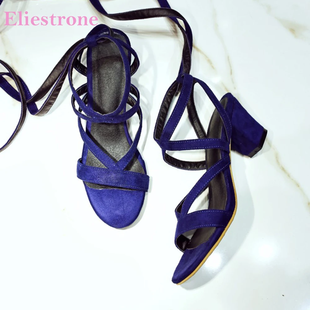 Новинка Летние удобные синие коричневые женские сандалии-гладиаторы популярная