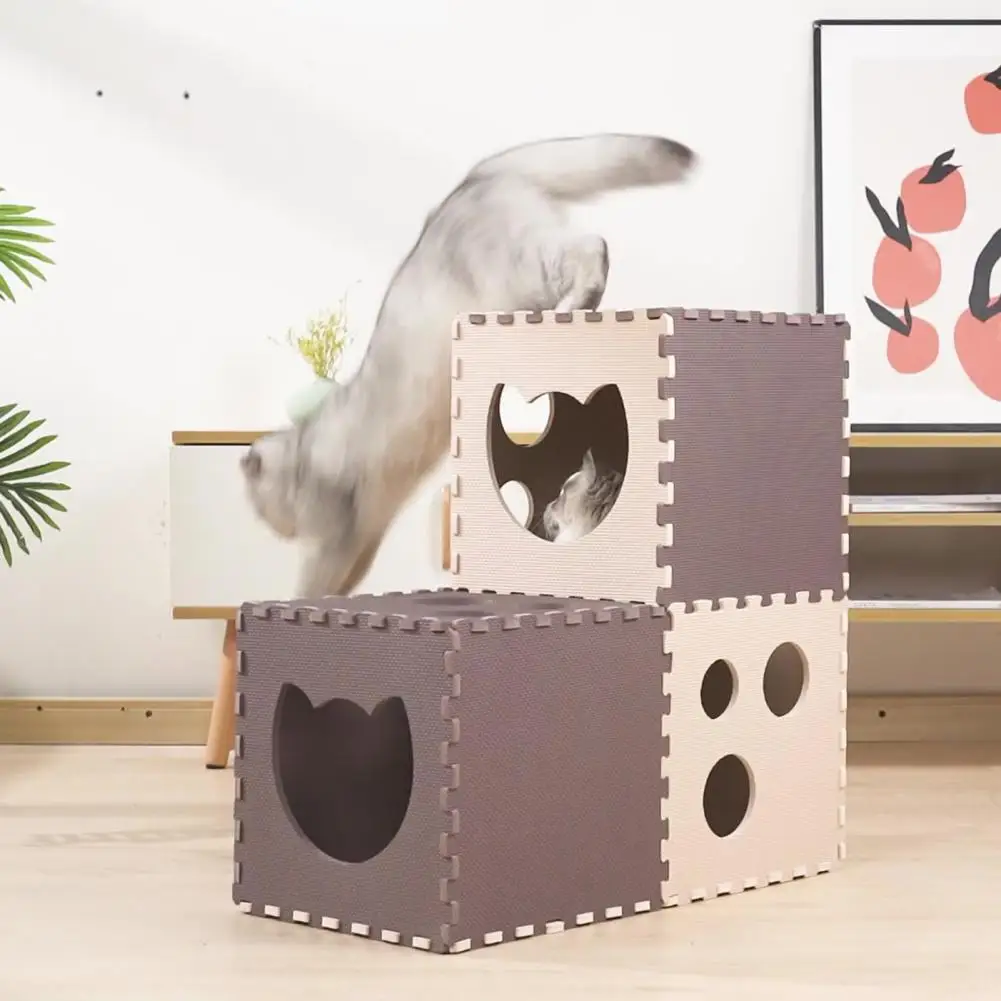 

14Pcs Eco-friendly Cat Tunnel Toy EVA Pet Tube Toy Large Space Cat Tube Pet Sleeping Nest Collapsible
