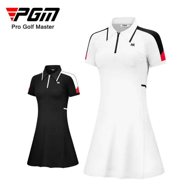 

Женское платье для гольфа PGM, влагопоглощающее быстросохнущее высокоэластичное Спортивное платье, женская одежда для гольфа, лето, весна, осень