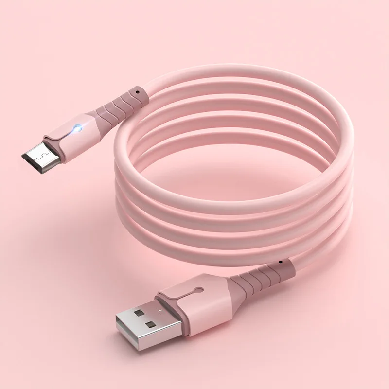 

Cable Usb Type C Liquid Silica Gel 3A Fast Charging Cable for iphone 13 pro Max Accessories 12 11 7 8 Xiaomi Sumsung Huawei