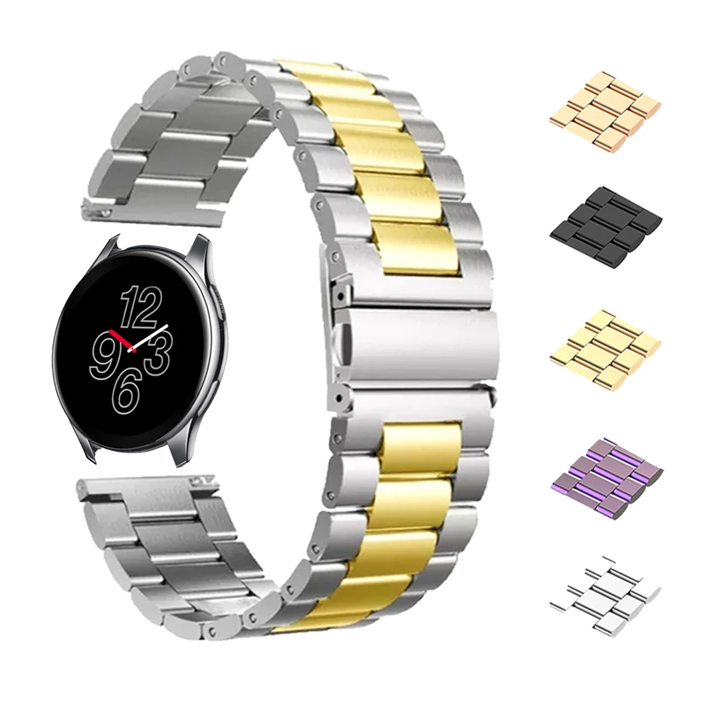 

Stainless Steel Strap For Oneplus Watch Band Metal Watchband For UMIDIGI Uwatch 2/2S/3S Urun S Bracelet Men/Women 22mm Armband