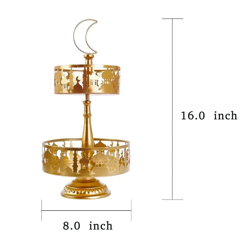 Двухслойный лоток для конфет и фруктов Рамадан украшения праздника десерт