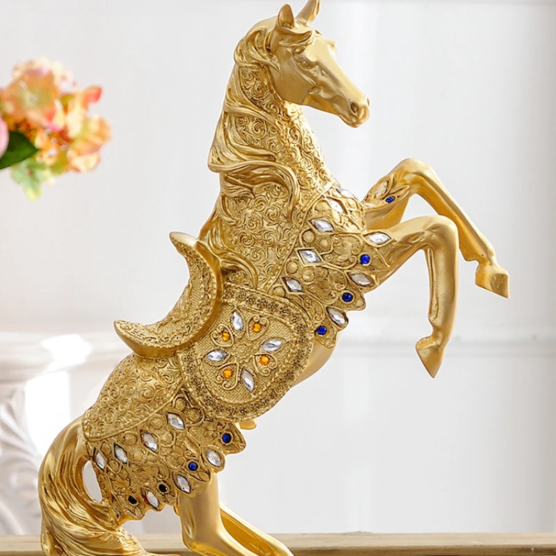 Статуя Королевская гвардия лошади античная готовая полимерная статуя