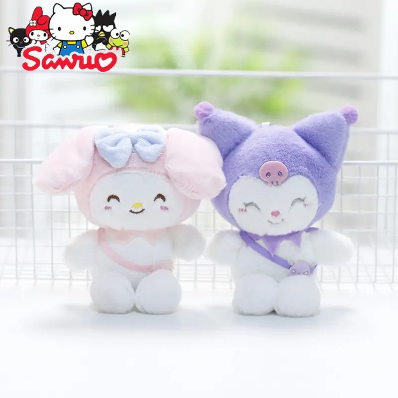 

Sanrio Melody Kuromi Cinnamoroll Pochacco Japanese Doll Hang Keychain Anime Keychain Schoolbag Decor Pendant Accessories 15cm