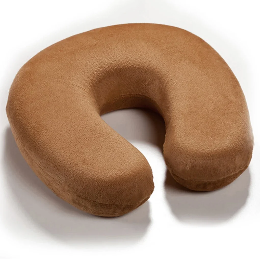 Мягкая подушка для шеи из полиэстера/хлопка U-образная